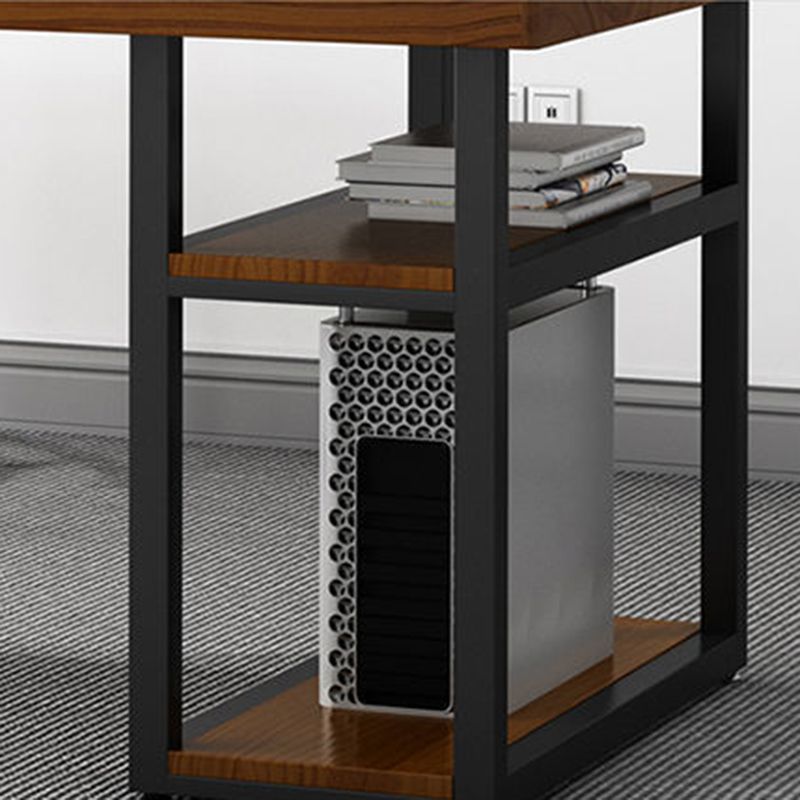 Industriële vaste houten computer bureau voetstukbasis rechthoekige gaming bureau