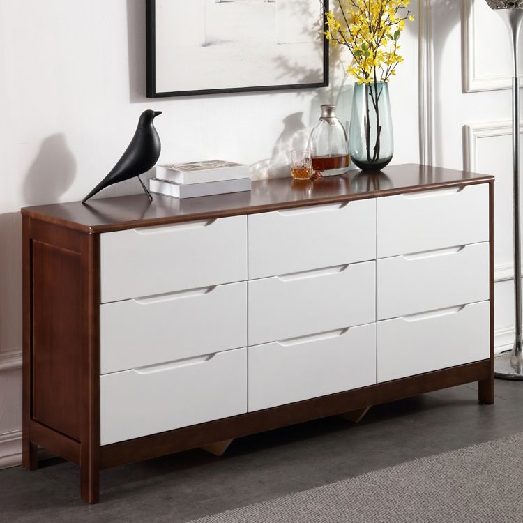 Rubber Wood Living Room Sideboard Cabinet Modern Buffet Server Cabinet with Drawer Clearhalo 'buffet_sideboard' 'Buffets & Sideboards' 'furn' 'furn_buffet_sideboard' 'Furniture' 'furniture_buffet_sideboard' 'Kitchen & Dining Furniture' 1200x1200_0be33221-0740-40aa-8ebb-2512ee27bb78