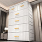 6-drawer Modern Plastic Storage Cabinet Non-Hanging Wardrobe Armoire