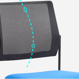 Chaise de bureau de 17 pouces de large chaise de conférence sans bras contemporaine