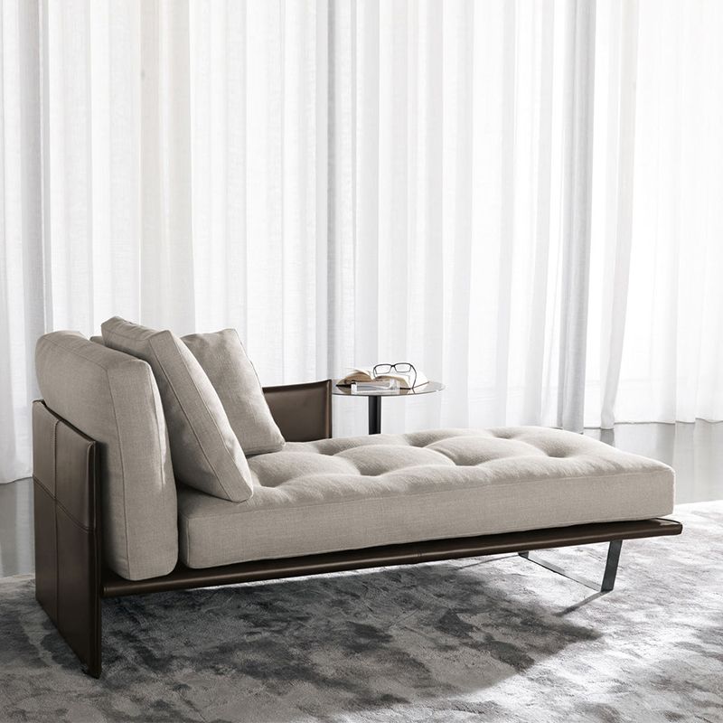 Living Room Chaise Square Arms Modern Chaise Lounge with Upholster Clearhalo 'Chairs & Seating' 'Chaise Lounge' 'chaise_lounge' 'furn' 'furn_chaise_lounge' 'Furniture' 'Living Room Furniture' 1200x1200_0be4354d-f61d-4ae9-a190-eb20c13daf7d