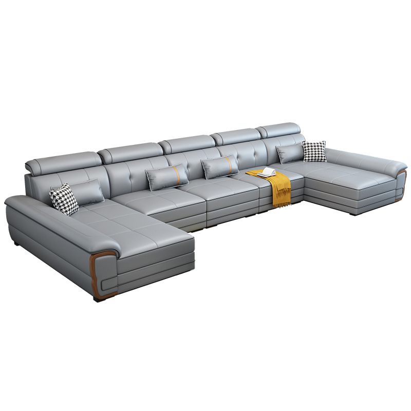 158.26" D x 70.86" W x 31.49" H Sectionals with Adjustable Bolster Pillows Clearhalo 'furn' 'furn_sectionals' 'Furniture' 'furniture_sectionals' 'kitchen' 'kitchen_sectionals' 'Living Room Furniture' 'Sectionals' 1200x1200_0be4e93f-0328-44ce-b9c1-c152a8dad597