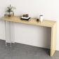 Contemporary Wooden Console Accent Table with Acrylic Bracket for Hall