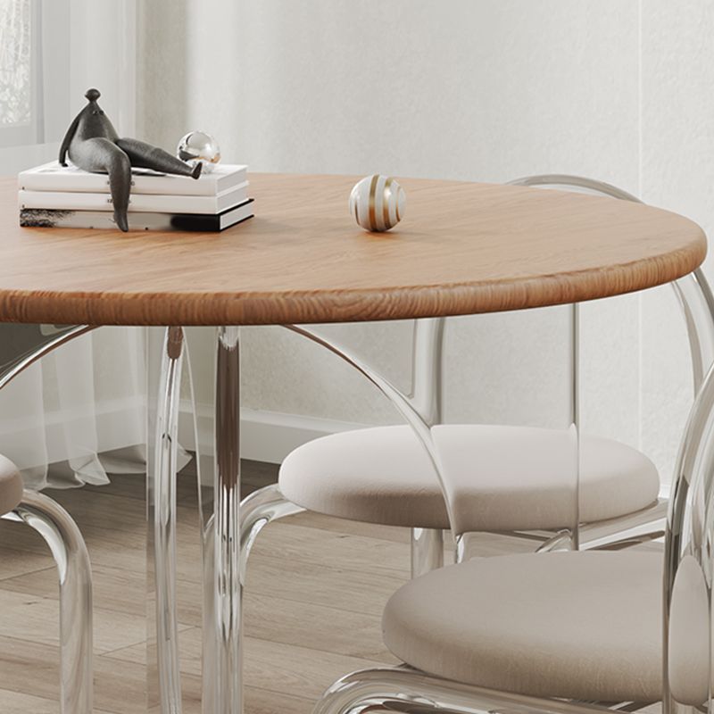 Round Dining Table Set 1/2/3/4 Pcs Acrylic Base Table and Chairs Clearhalo 'Dining Room Sets' 'Dining Tables & Seating' 'dining_room_set' 'furn' 'furn_dining_room_set' 'Furniture' 'Kitchen & Dining Furniture' 1200x1200_0be5ef82-8eb4-4c0f-a47c-92bde7684d9b