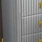 Classic Glam Vertical Lingerie Chest Stone Storage Chest with Drawers for Bedroom