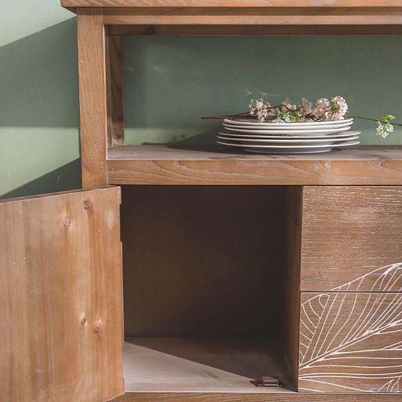 Mid-Century Modern Cabinet Solid Wood Rectangle with Drawer Accent Cabinet Clearhalo 'Cabinets & Chests' 'cabinets_chests' 'furn' 'furn_cabinets_chests' 'Furniture' 'Living Room Furniture' 1200x1200_0be847b1-14c6-4537-9ddc-af2b77dad28c