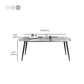 Simplicity Style Furniture Rectangle Stone Dining Room Table for Dining Room Clearhalo 'Dining Tables & Seating' 'Dining Tables' 'dining_table' 'furn' 'furn_dining_table' 'Furniture' 'Kitchen & Dining Furniture' 1200x1200_0be8b24f-6fcc-4b40-99cb-338fb7db345b