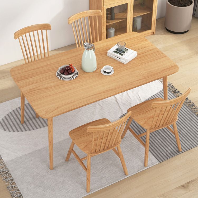 Modern 1/2/3/5 Pieces Rectangle Dining Set Solid Wood Dining Table with Chairs Clearhalo 'Dining Room Sets' 'Dining Tables & Seating' 'dining_room_set' 'furn' 'furn_dining_room_set' 'Furniture' 'furniture_dining_room_set' 'Kitchen & Dining Furniture' 'kitchen&dining_furn' 'kitchen' 1200x1200_0be9739a-e3a4-45ac-b3e9-b7661e7de854