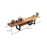 棚付きのナチュラルウッドメディアコンソール産業用テレビメディアスタンド、松の木