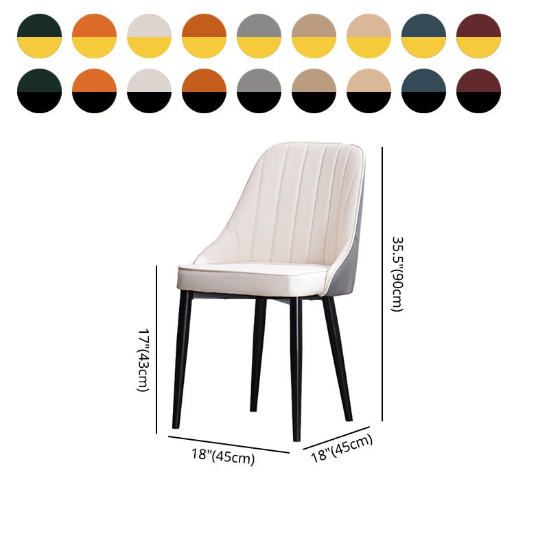 Scandinavian Indoor Side Chair Metal Upholstered Parsons Dining Room Chair Clearhalo ' kitchen&dining_furn' 'Dining Chairs' 'Dining Tables & Seating' 'dining_chair' 'furn' 'furn_dining_chair' 'Furniture' 'furniture_dining_chair' 'Kitchen & Dining Furniture' 'kitchen' 1200x1200_0bea369d-b571-4a89-9381-3a5576fda013