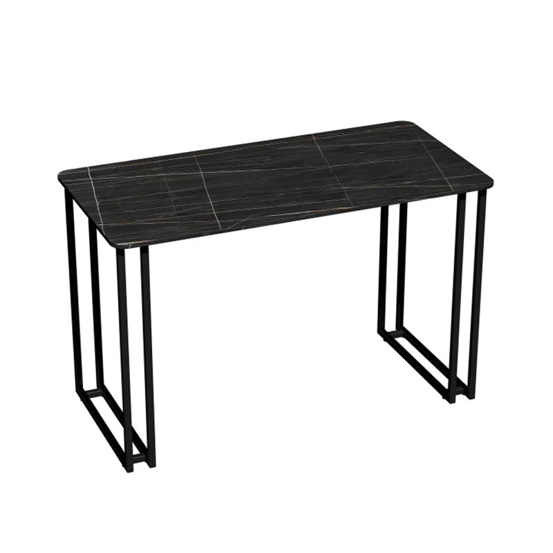 Industrial Sintered Stone Dinner Room Kitchen Table Black Sled Base Table for Dinning Room Clearhalo ' dining_table' 'Dining Tables & Seating' 'Dining Tables' 'furn' 'furn_dining_table' 'Furniture' 'furniture_dining_table' 'Kitchen & Dining Furniture' 'kitchen&dining_furn' 'kitchen' 'kitchen_dining_table' 1200x1200_0beae5f5-a46f-4294-a747-84921c6764fc