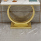 Mesa de consola de piedra moderna mesa de acento de 31.5 pulgadas de altura con estante