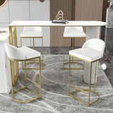 Tabourets à restauration à seau glamour tabourets de bar à dos basse sans repose-pied