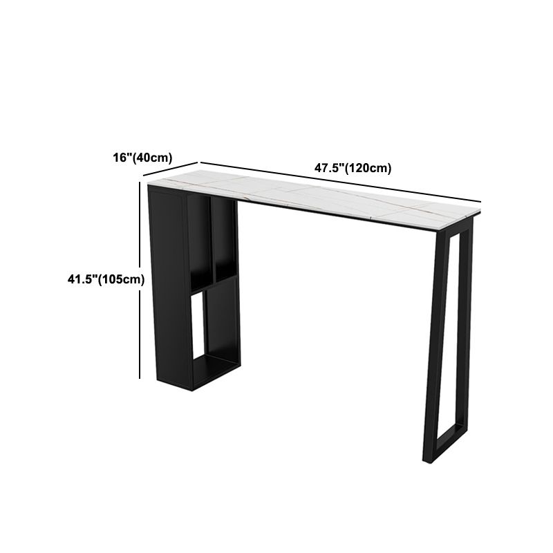 Mesa de barra contemporánea Juego de barra de piedra 1/2/3 PCS Table y taburetes con base de metal