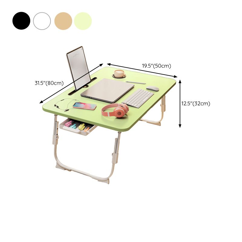 Engineered Wood Contemporary Office Desk Bedroom Writing Desk with White Legs