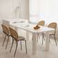 Modern Style Dining Table Rectangle Stone White Dining Table with 4 Legs Clearhalo 'Dining Tables & Seating' 'Dining Tables' 'dining_table' 'furn' 'furn_dining_table' 'Furniture' 'furniture_dining_table' 'Kitchen & Dining Furniture' 'kitchen' 'kitchen_dining_table' 1200x1200_0bef9ea7-4cc1-4651-851f-8f1d43e3a3bd