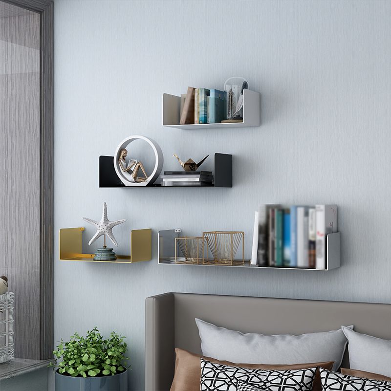 Metal Floating Bookcase Modern Style Closed Back Bookshelf for Home Office Clearhalo 'Bookcases' 'furn' 'furn_bookcases' 'Furniture' 'furniture_bookcases' 'Office Furniture' 1200x1200_0bf17dc3-e5d9-4d35-b557-d95f2ae916e3