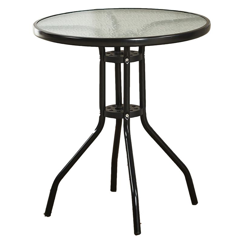 Modern Round Dining Table Clear Tempered Glass Table with Pedestal Base Clearhalo ' dining_table' 'Dining Tables & Seating' 'Dining Tables' 'furn' 'furn_dining_table' 'Furniture' 'furniture_dining_table' 'Kitchen & Dining Furniture' 'kitchen&dining_furn' 'kitchen' 'kitchen_dining_table' 1200x1200_0bf2a6e1-7787-4807-91d9-b91c23e8bf11