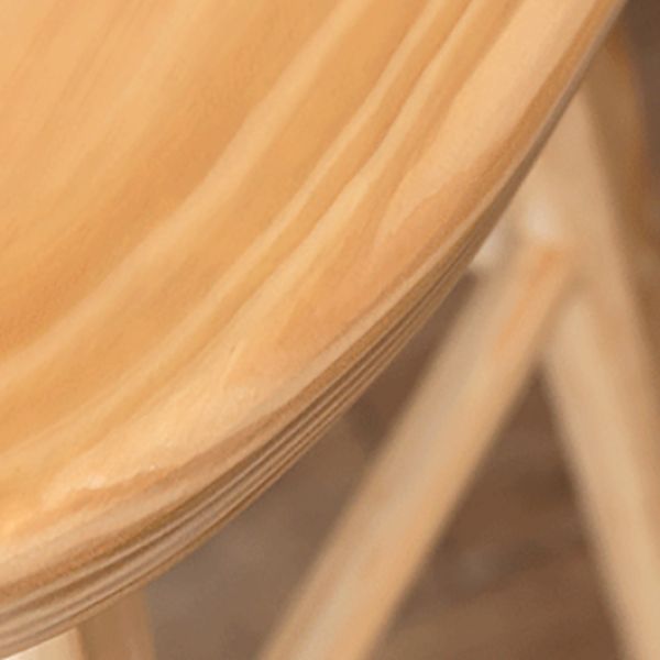 Moderno sgabello da bancone senza armi senza braccio sgabello da bar in legno con sedile in legno e pedale