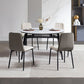Stone Top Dinette Table with Black Legs Modern Round Dining Table Clearhalo 'Dining Tables & Seating' 'Dining Tables' 'dining_table' 'furn' 'furn_dining_table' 'Furniture' 'Kitchen & Dining Furniture' 1200x1200_0bf2f30a-6f83-4d23-bd33-76ed8f0c07f4
