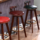 Modern Rotatable Backrest Counter Stool Wood Cafe Bar Stool with Leather Cushion and Pedal Clearhalo 'Bar Furniture' 'Bar Stools' 'bar_stools' 'furn' 'furn_bar_stools' 'Furniture' 'furniture_bar_stools' 'Kitchen & Dining Furniture' 1200x1200_0bf330f4-10fc-44f2-a722-614b7af9dc09