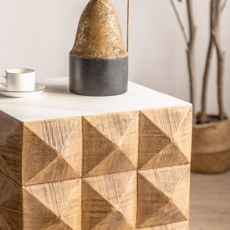 Tavolino rustico di diapositiva del soggiorno in difficoltà in legno marrone in difficoltà tavola laterale