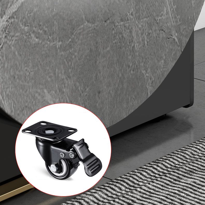 Contemporary Oval Dining Table Sintered Stone Drop-Leaf Table for Dining Room,59"L x 29.5"H Clearhalo ' dining_table' 'Dining Tables & Seating' 'Dining Tables' 'furn' 'furn_dining_table' 'Furniture' 'furniture_dining_table' 'Kitchen & Dining Furniture' 'kitchen&dining_furn' 'kitchen' 'kitchen_dining_table' 1200x1200_0bf50df9-9f6a-4802-ab38-5584def49c9f