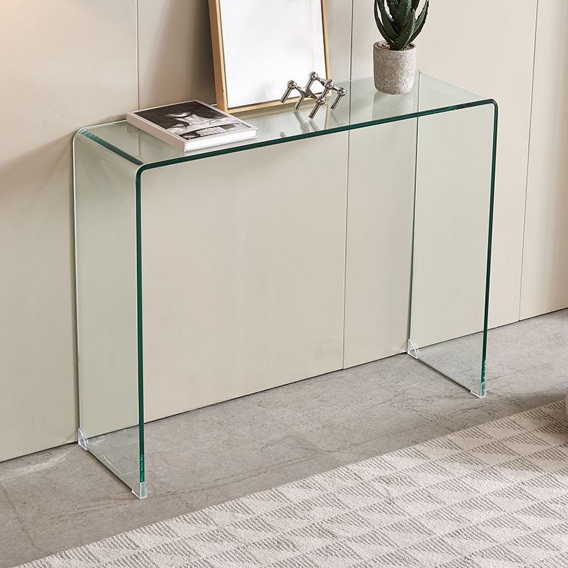 Modern Style Coffee Table with Rectangular Black/transparent Tempered Glass Abstract Base Clearhalo 'Coffee & Accent Tables' 'Coffee Tables' 'coffee_tables' 'furn' 'furn_coffee_tables' 'Furniture' 'Living Room Furniture' 1200x1200_0bf55f47-2bb2-42b7-a3f7-a78eed8f9212