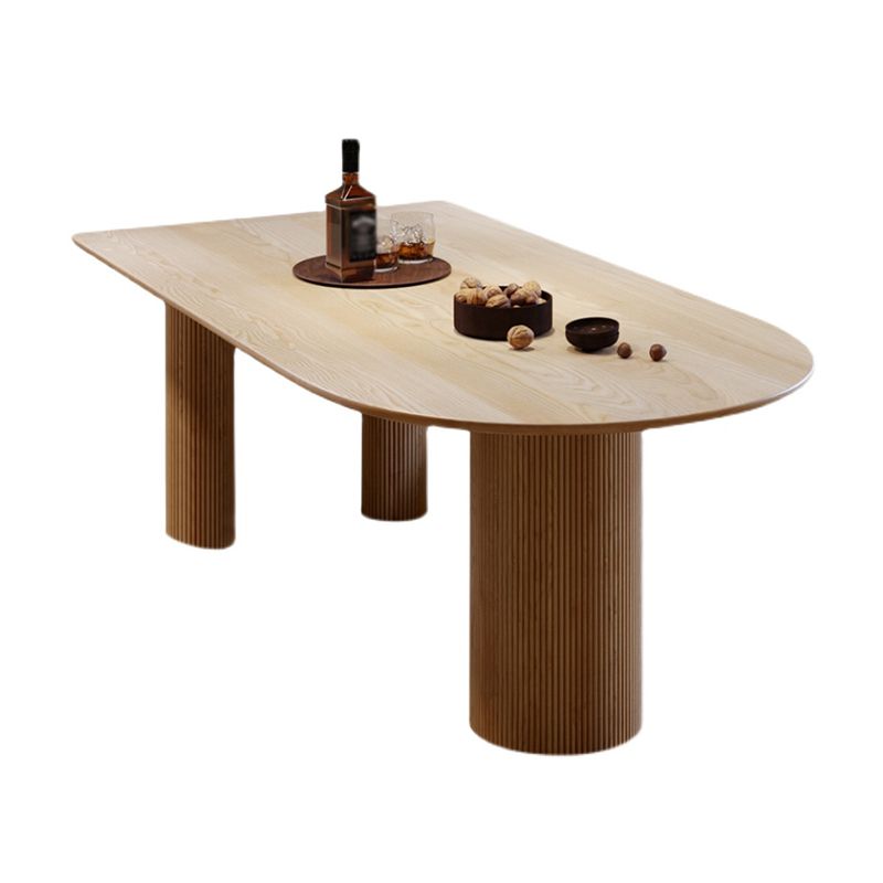 Free Form Dining Table Pinewood Solid Wood Table Contemporary with 3 Legs Clearhalo ' dining_table' 'Dining Tables & Seating' 'Dining Tables' 'furn' 'furn_dining_table' 'Furniture' 'furniture_dining_table' 'Kitchen & Dining Furniture' 'kitchen&dining_furn' 'kitchen' 'kitchen_dining_table' 1200x1200_0bf6857f-8d3e-4c3f-807f-3aaf0aa0f9ad