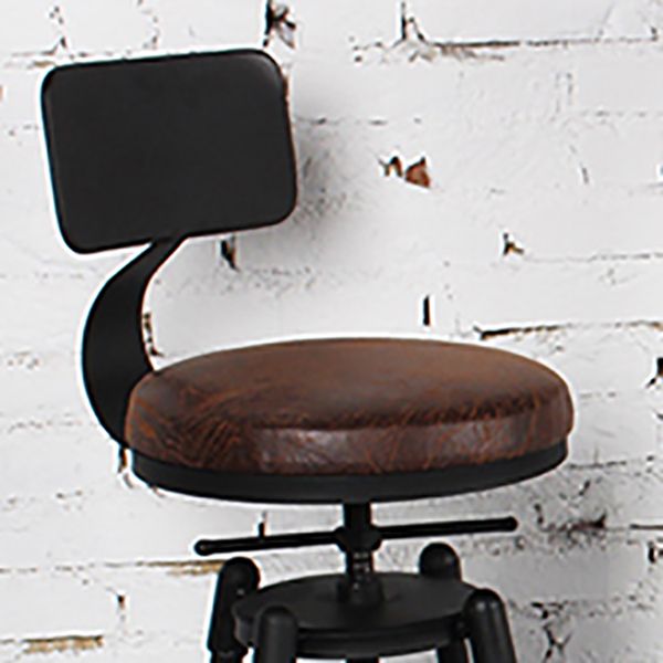 Industrial Rotatable Armless Counter Stool Iron Bar Stool with Pedal Clearhalo 'Bar Furniture' 'Bar Stools' 'bar_stools' 'furn' 'furn_bar_stools' 'Furniture' 'Kitchen & Dining Furniture' 1200x1200_0bf76ba8-fc5e-4074-8902-af5d55a9f544