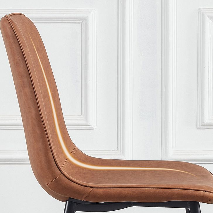 Modern Style Kitchen Chairs Dining Armless Chair with Metal Legs Clearhalo ' kitchen&dining_furn' 'Dining Chairs' 'Dining Tables & Seating' 'dining_chair' 'Furniture' 'furniture_dining_chair' 'Kitchen & Dining Furniture' 'kitchen' 1200x1200_0bf83957-e4a2-44ce-96e8-d633f4a5b85b