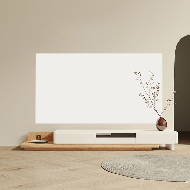 Contemporary Media Console Wooden TV Media Console with 2 Drawers Clearhalo 'furn' 'furn_tv_stands_entertainment_centers' 'Furniture' 'Living Room Furniture' 'TV Stands & Entertainment Centers' 'TV Stands & Media Storage Furniture' 'tv_stands_entertainment_centers' 1200x1200_0bf97255-b63d-440e-bce7-10c09db268d8