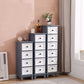 Coffre de rangement de style rétro, coffre de lingerie vertical en bois pour chambre à coucher