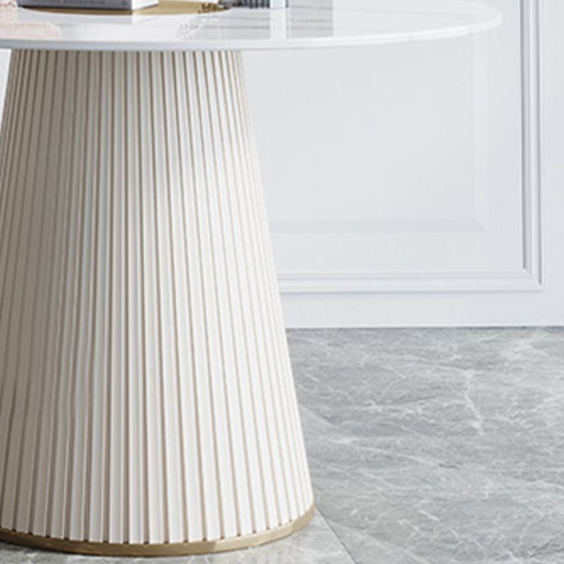 Modern 1/3/4/7 Pieces Round Dining Set Sintered Stone Dining Table with Leather Chairs Clearhalo 'Dining Room Sets' 'Dining Tables & Seating' 'dining_room_set' 'furn' 'furn_dining_room_set' 'Furniture' 'furniture_dining_room_set' 'Kitchen & Dining Furniture' 'kitchen&dining_furn' 'kitchen' 1200x1200_0bfc2a02-e25d-4847-937e-fb9d686b0f5f