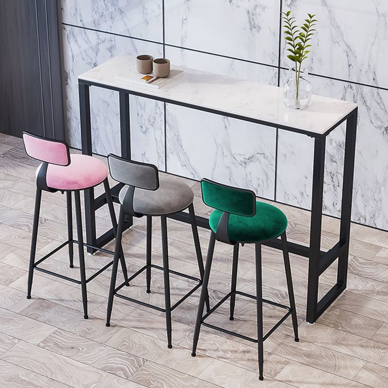 Modern Bar-height Table White Faux Marble Top Bistro Pub Table Clearhalo 'Bar Furniture' 'Bar Tables' 'bar_tables' 'furn' 'furn_bar_tables' 'Furniture' 'Kitchen & Dining Furniture' 1200x1200_0bfd7c32-1b09-4e13-928c-31f75c1f31f9