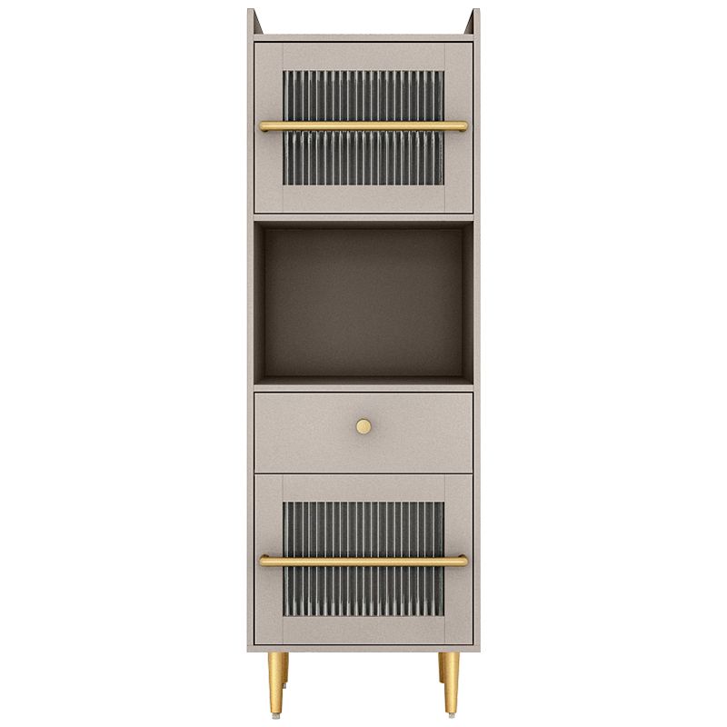 Scheda laterale in stile moderno deposito aperto con armadi di vetro per sala da pranzo in cucina