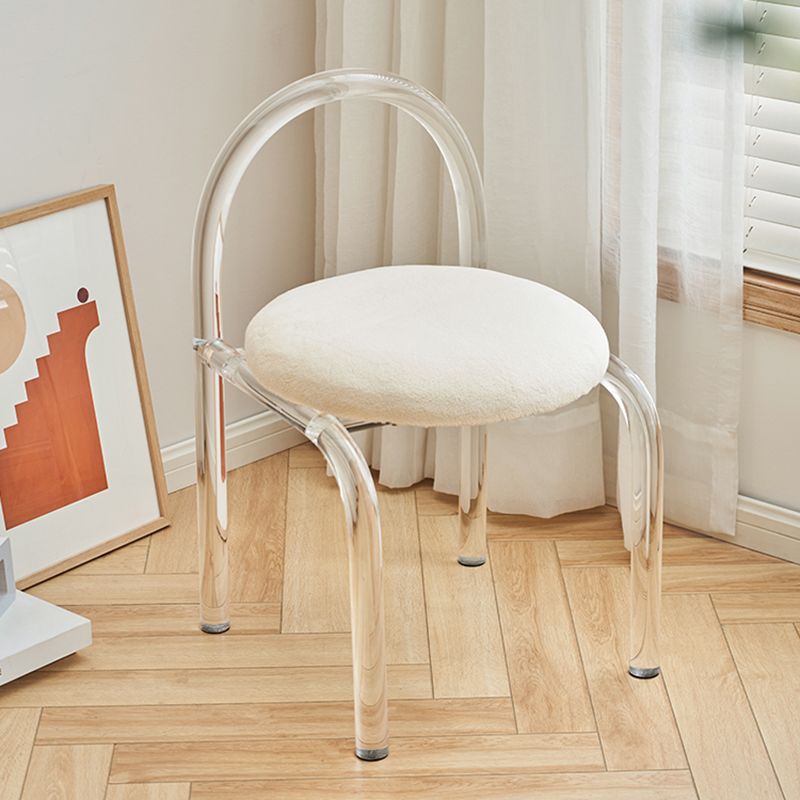 Acrylic Dining Arm Chair Open Upholstered Chair for Dining Room Clearhalo 'Dining Chairs' 'Dining Tables & Seating' 'dining_chair' 'furn' 'furn_dining_chair' 'Furniture' 'Kitchen & Dining Furniture' 1200x1200_0bfea9b0-0312-4cf9-aaf6-e33a92e1f3c3