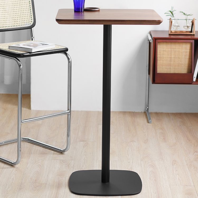 Industrial Metal Bar Table Square Top 41.3"H Pedestal Bistro Table for Cafe Clearhalo 'Bar Furniture' 'Bar Tables' 'bar_tables' 'furn' 'furn_bar_tables' 'Furniture' 'furniture_bar_tables' 'Kitchen & Dining Furniture' 'kitchen&dining_furn' 'kitchen' 1200x1200_0bfec6f7-8484-4068-bd68-caccb81ebb2f