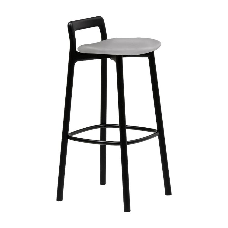 Scandinavian Solid Wood Bar Stool Living Room Faux Leather Counter Stools Clearhalo 'Bar Furniture' 'Bar Stools' 'bar_stools' 'furn' 'furn_bar_stools' 'Furniture' 'Kitchen & Dining Furniture' 1200x1200_0bff94f9-e378-40b6-92bc-0ffb072c5943