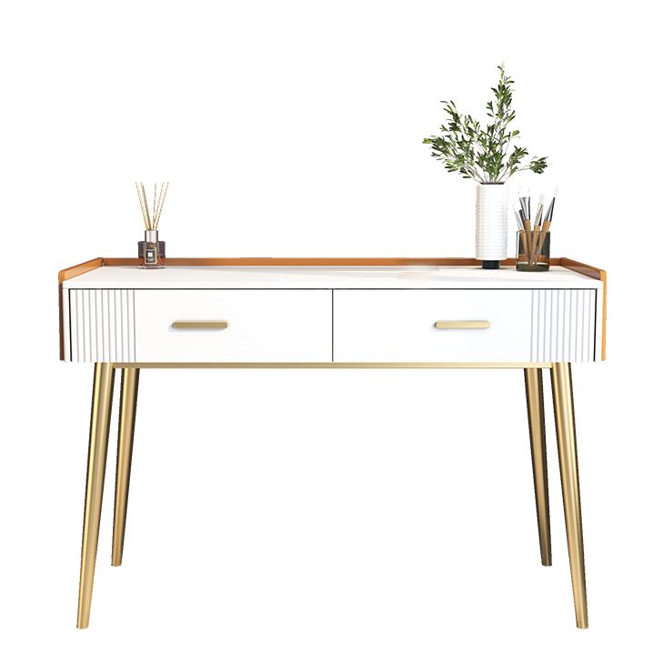 グラムスタイル31.5 "高さウッド/スレートテーブルトップメイクアップバニティセット