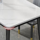 Industrial Standard Rectangle Shape Dining Table Sintered Stone Top Dining Table for Kitchen Clearhalo ' dining_table' 'Dining Tables & Seating' 'Dining Tables' 'furn' 'furn_dining_table' 'Furniture' 'furniture_dining_table' 'Kitchen & Dining Furniture' 'kitchen&dining_furn' 'kitchen' 'kitchen_dining_table' 1200x1200_0c00a6b8-b2c4-4e80-8784-e59e908277c8