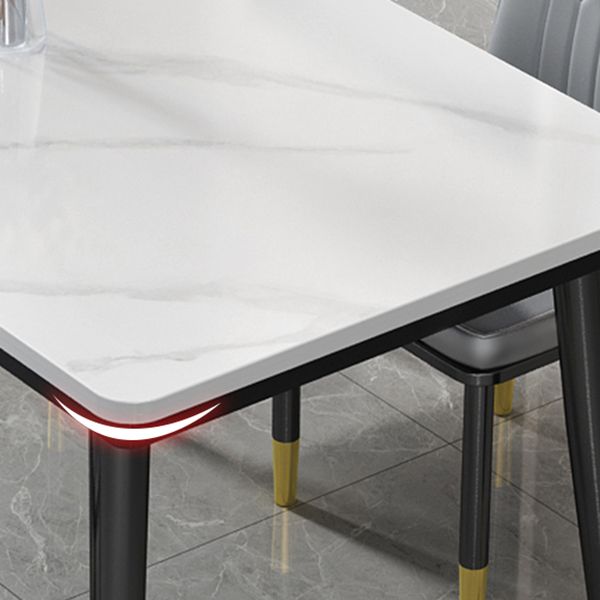 Industrial Standard Rectangle Shape Dining Table Sintered Stone Top Dining Table for Kitchen Clearhalo ' dining_table' 'Dining Tables & Seating' 'Dining Tables' 'furn' 'furn_dining_table' 'Furniture' 'furniture_dining_table' 'Kitchen & Dining Furniture' 'kitchen&dining_furn' 'kitchen' 'kitchen_dining_table' 1200x1200_0c00a6b8-b2c4-4e80-8784-e59e908277c8