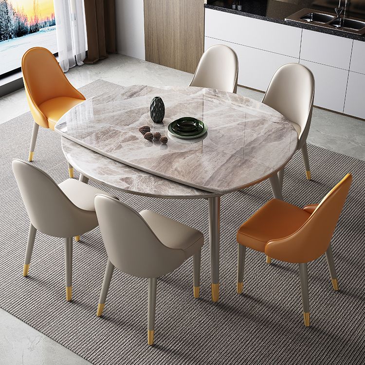Traditional Luxury Dining Table Round Sintered Stone Dining Table with 4 Wood Legs Clearhalo ' dining_table' 'Dining Tables & Seating' 'Dining Tables' 'furn' 'furn_dining_table' 'Furniture' 'furniture_dining_table' 'Kitchen & Dining Furniture' 'kitchen&dining_furn' 'kitchen' 'kitchen_dining_table' 1200x1200_0c020023-cf6d-4bc2-8fd5-9b1049aef037