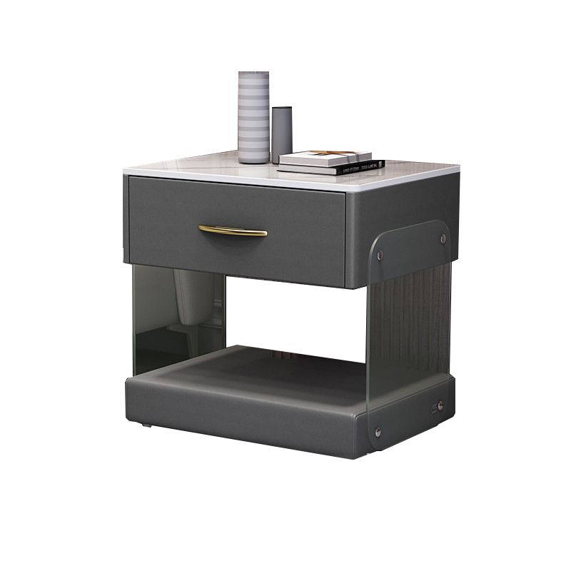 Armoire de chevet de lit moderne en bois massif avec tiroir