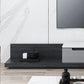 TV-Ständer im zeitgenössischen Stil, graue TV-Konsole mit Schubladen für das Wohnzimmer