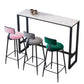 Modern Bar-height Table White Faux Marble Top Bistro Pub Table Clearhalo 'Bar Furniture' 'Bar Tables' 'bar_tables' 'furn' 'furn_bar_tables' 'Furniture' 'Kitchen & Dining Furniture' 1200x1200_0c04e6f9-29e8-4f79-b0e4-49847b929471