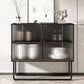 36 '' Höhe Sideboard Tischglas Zwei Türen Buffet -Server für Wohnzimmer