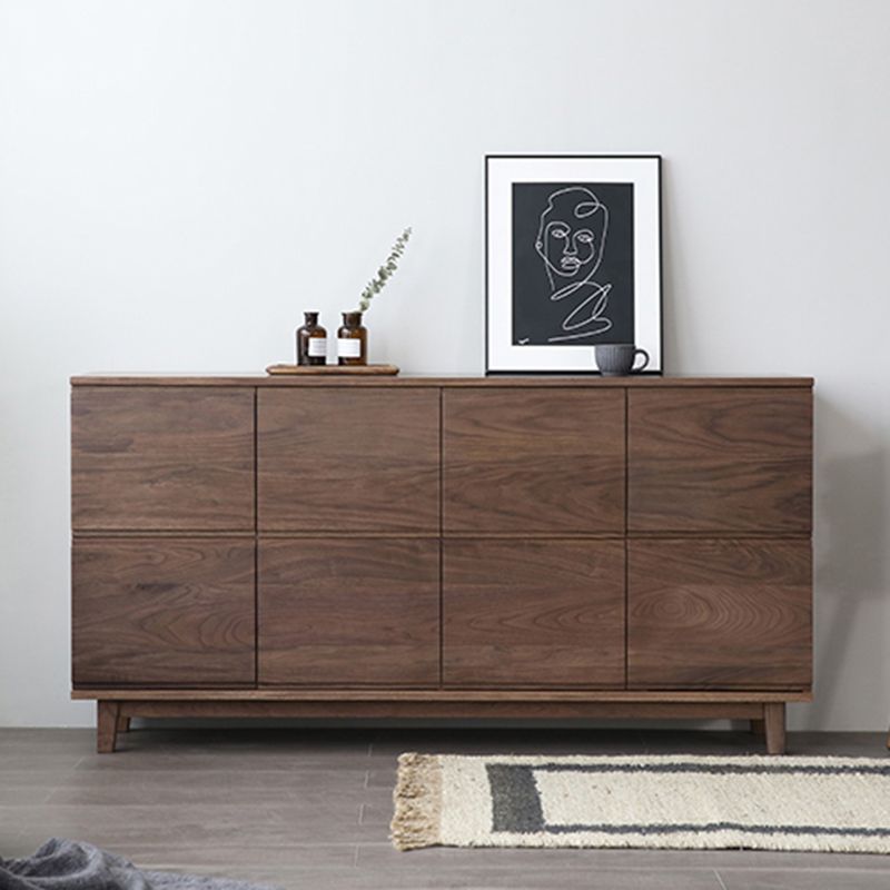 Tavolo da tavolo a buffet glam tavolo in legno massiccio con porte per sala da pranzo