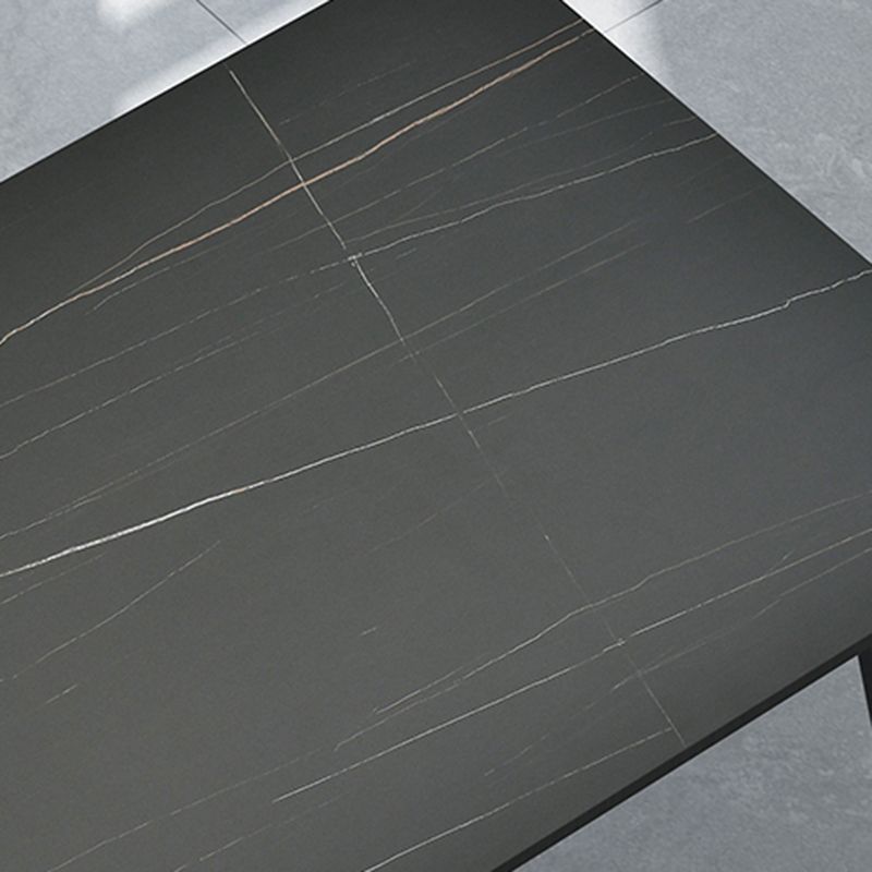 Black Frame Stone Dining Room Table Traditional Luxury Rectangle Dining Table Clearhalo 'Dining Tables & Seating' 'Dining Tables' 'dining_table' 'furn' 'furn_dining_table' 'Furniture' 'furniture_dining_table' 'Kitchen & Dining Furniture' 'kitchen' 'kitchen_dining_table' 1200x1200_0c065d8b-62e0-47af-90eb-b0f092e67480