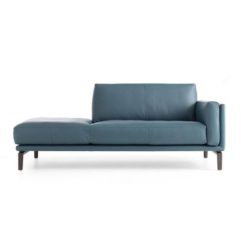 Living Room Chaise Square Arms Modern Chaise Lounge with Velvet Upholster Clearhalo 'Chairs & Seating' 'Chaise Lounge' 'chaise_lounge' 'furn' 'furn_chaise_lounge' 'Furniture' 'Living Room Furniture' 1200x1200_0c070817-d923-4c29-be4c-530f16bc384e